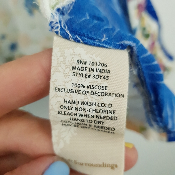 Soft Surroundings Art Nouveau Topper Kimono Cardigan Semi Sheer Floral Women PS - Picture 8 of 8